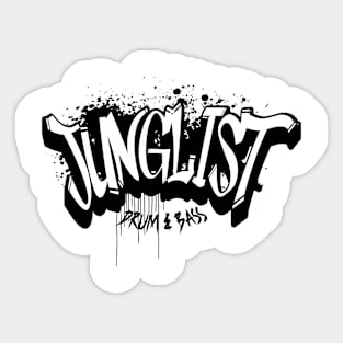 JUNGLIST  - Graffiti Spray Paint (black) Sticker